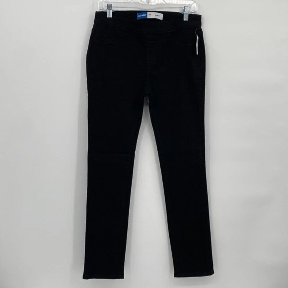 Old Navy Girls Stretch Built-In Tough Pull-On Denim Jeans Black Size XXL 18 New
